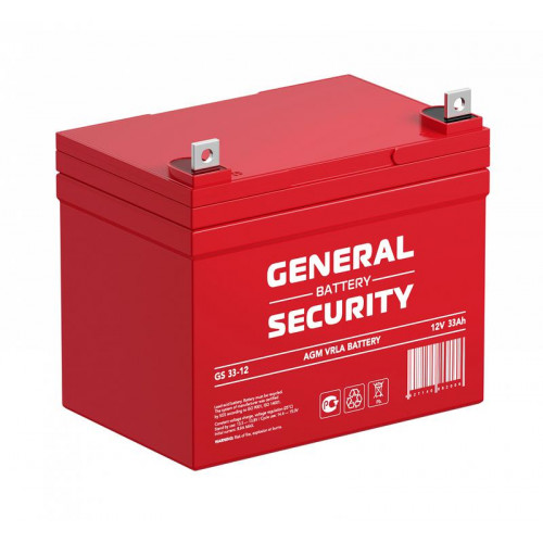 Аккумулятор тяговый General Security GS33-12 12В 33Ач, 33000 мАч