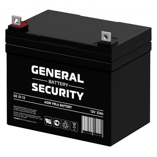 Аккумулятор тяговый General Security GS33-12 12В 33Ач, 33000 мАч