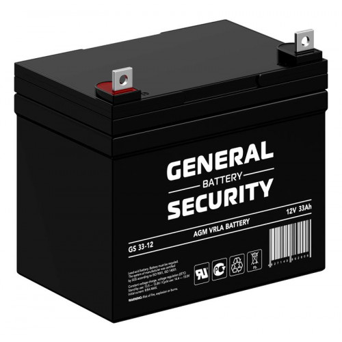 Аккумулятор тяговый General Security GS33-12 12В 33Ач, 33000 мАч
