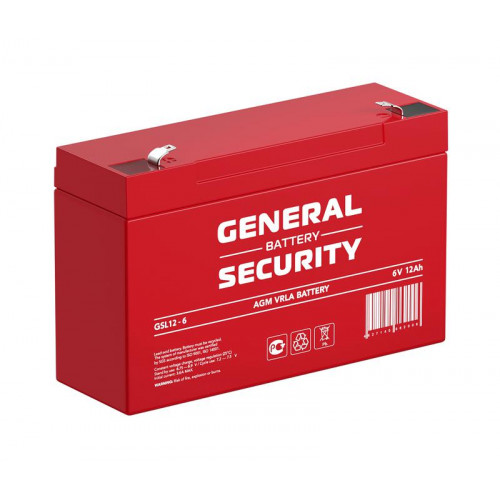 Аккумуляторная батарея тяговая General Security GSL12-6 6В 12Ач