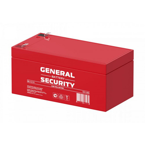 Аккумулятор свинцово-кислотный General Security GSL3.2-12 12В 3.2А·ч