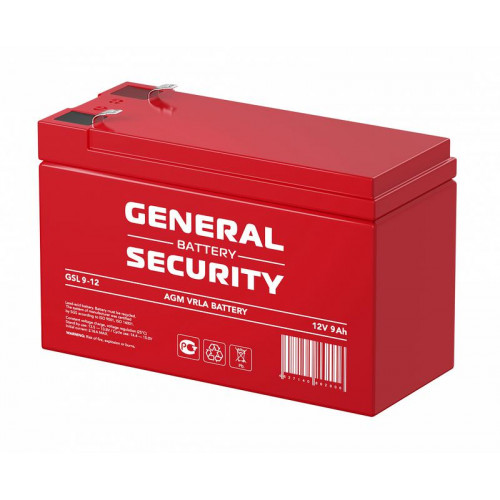 Аккумулятор тяговый General Security GSL9-12 12В 9А·ч