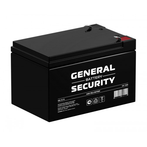 Аккумулятор тяговый General Security GSL12-12 12В 12А·ч 12000 мА·ч