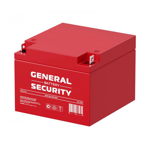 Аккумулятор тяговый герметичный General Security GSL26-12 12В 26Ач