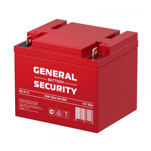 Аккумулятор тяговый General Security GSL50-12 12В 50А·ч (50000 мА·ч)