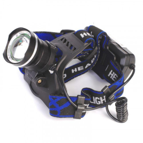Фонарь налобный аккумуляторный Ultraflash 15016 LED5337, 5 Вт, 2 аккумулятора, USB, черный