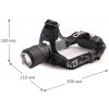 Фонарь налобный Ultraflash 15041 5Вт 2 акк. USB черный