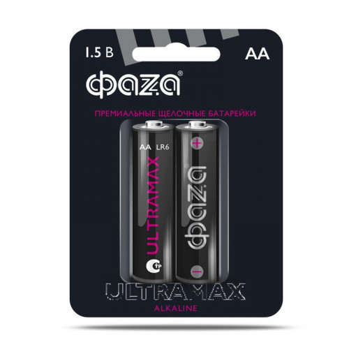 Батарейка алкалиновая ФАZА AA/LR6 Ultra Max LR6UM-B2 1.5В 2шт 5042995