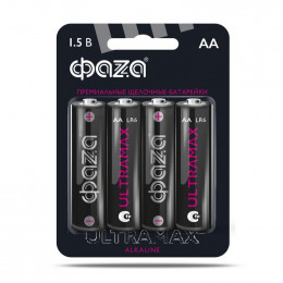 Батарейка алкалиновая ФАZА AA/LR6 ULTRAMAX LR6UM-B4 BL-4 1.5В 4шт 5043022
