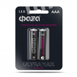 Батарейка алкалиновая ФАZА AAA/LR03 Ultra Max LR03UM-B2 1.5В 2шт 5043053