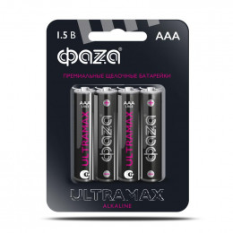 Батарейка алкалиновая ФАZА AAA/LR03 ULTRAMAX LR03UM-B4 1.5В 4шт 5043084