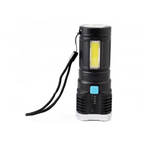 Фонарь аккумуляторный Ultraflash LED51525 4В 4LED+COB 3Вт 4 реж. Micro USB черный 15195