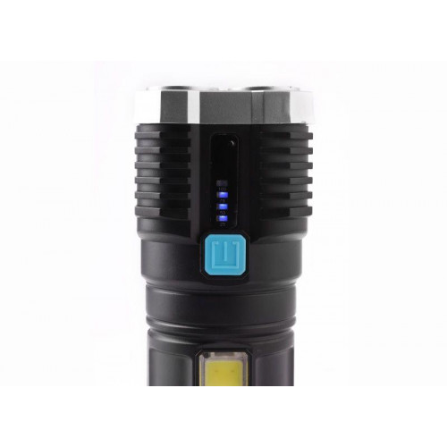 Фонарь аккумуляторный Ultraflash LED51525 4В 4LED+COB 3Вт 4 реж. Micro USB черный 15195
