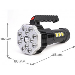 Фонарь аккумуляторный Ultraflash LED51537 4В 16LED 3Вт 4 реж. Micro USB черный 15193