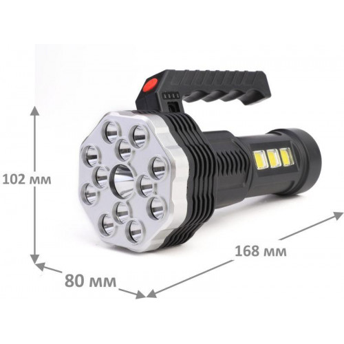 Фонарь аккумуляторный Ultraflash LED51537 4В 16LED 3Вт 4 реж. Micro USB черный 15193