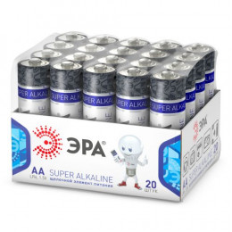 Батарейка алкалиновая Эра AA/LR6 SUPER Alkaline LR6-20 bulk 1.5В 2850 мА·ч Б0054623 (уп.20шт)