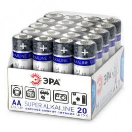 Батарейка алкалиновая Эра AA/LR6 SUPER Alkaline LR6-20 bulk 1.5В 2850 мА·ч Б0054623 (уп.20шт)