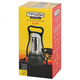 Фонарь светодиодный кемпинговый Трофи KA-301 аккумуляторный Б0059887, IP40