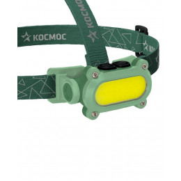 КОСМОС KOC503Lit Налобный фонарь 7Вт COB LED, Li-ion 18650, 1200 мАч, ABS-пластик