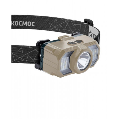 КОСМОС KOC506Lit Налобный светодиодный фонарь 2+2 Вт, 2400 мА·ч, ABS