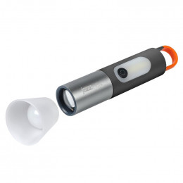 Фонарь ручной аккумуляторный JazzWay Accu1-L5W/L3W-bk 5Вт+3Вт IP43 1200мА·ч 5048812