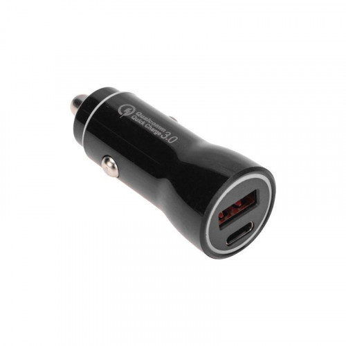 Автозарядка в прикуриватель АЗУ USB-A (QC 3.0)+USB-C (PD) 38Вт черн. Rexant 18-1200