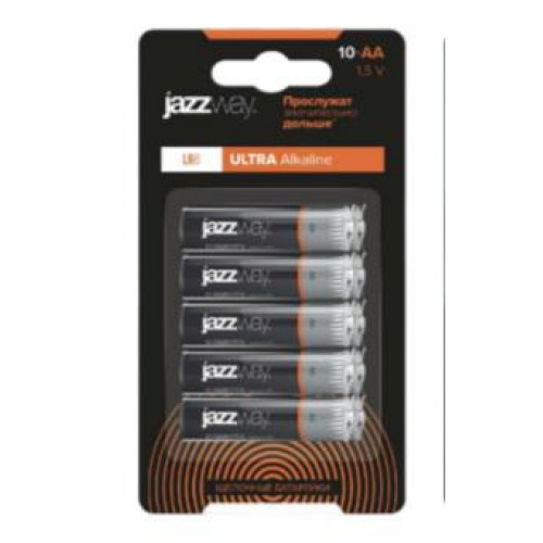 Батарейка алкалиновая JazzWay AA/LR6 Ultra Alkaline BL-10 5058132, 1.5 В, 10 шт