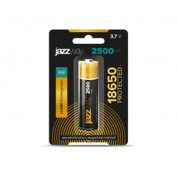 Аккумулятор литий-ионный JazzWay 18650 3.7В 2500мА.ч с защитой 5059849