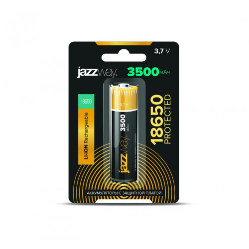 Аккумулятор литий-ионный JazzWay 18650 3.7В 3500мА.ч с защитой 5059856