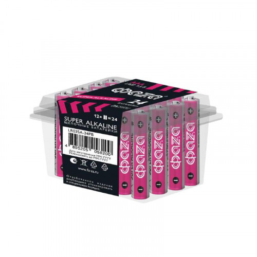 Батарейка алкалиновая ФАZА AAA/LR03 Super Alkaline 1.5В PB-24 5058200 (24шт)