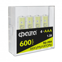 Аккумулятор Ni-MH ФАZА AAA/HR03 1.2В 600мА.ч Box-4 5059740