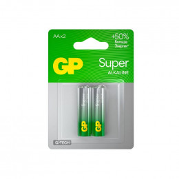 Батарейка алкалиновая GP AA/LR6 G-Tech 15AA21-2CRSBC2 20/160, 1.5В, 2 шт