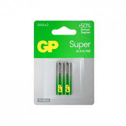 Батарейка алкалиновая GP AAA/LR03 G-Tech 24AA21-2CRSBC2 20/160, 1.5 В, 2 шт