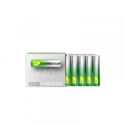 Батарейка алкалиновая GP AAA/LR03 G-Tech 24AA21-2CRSWC40 Super Alkaline 1.5В (уп.40шт)