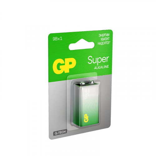 Батарейка алкалиновая GP 6LR61 G-Tech 1604AA21-5CRSBC1 Super Alkaline 9В 1 шт.