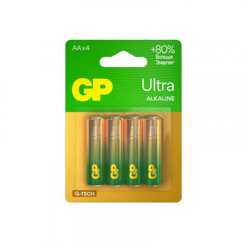 Батарейка алкалиновая GP AA/LR6 G-Tech 15AUA21-2CRSBC4 Ultra Alkaline 1.5В 4шт 1230