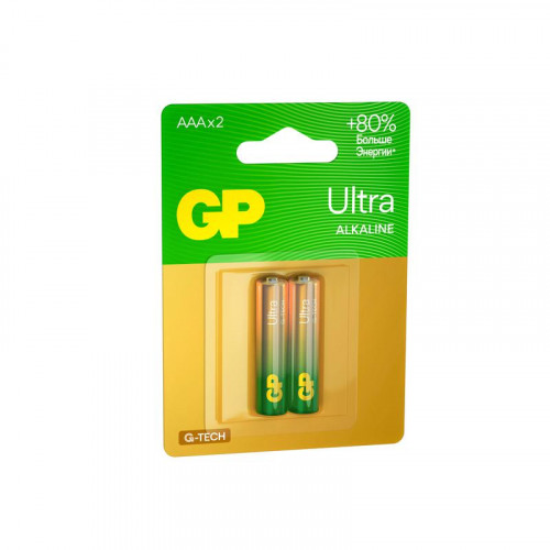 Батарейка алкалиновая GP AAA/LR03 G-Tech 24AUA21-2CRSBC2 20/160, 1.5 В, 2 шт
