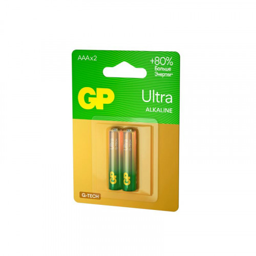 Батарейка алкалиновая GP AAA/LR03 G-Tech 24AUA21-2CRSBC2 20/160, 1.5 В, 2 шт