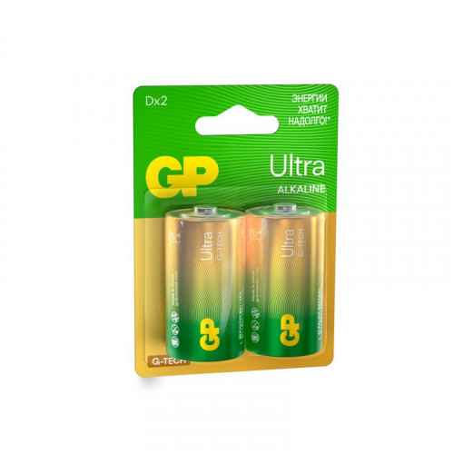 Батарейка алкалиновая GP D/LR20 Ultra Alkaline G-Tech 13AUA21-2CRSBC2 1.5В 2 шт.