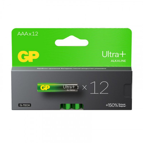 Батарейка алкалиновая GP AAA/LR03 G-Tech 24AUPA21-2CRB12 Ultra Plus 1.5В 12шт