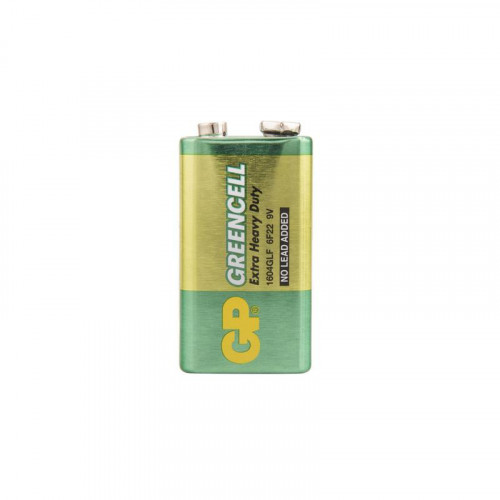 Батарейка солевая крона GP 9V 6F22 GreenCell 1604GLF-2CR1 (1 шт., 9 В)