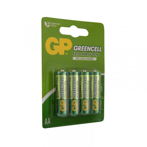 Батарейка солевая GP AA/R6 1.5В GreenCell 15G-2CR4 72/288 (блист. 4 шт.) 2769