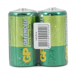 Батарейка солевая GreenCell R14 1.5В 14G-OS2 24/480 (уп.2шт) GP 2686