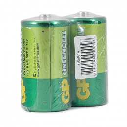 Батарейка солевая GreenCell R14 1.5В 14G-OS2 24/480 (уп.2шт) GP 2686