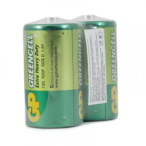 Батарейка солевая GreenCell D/R20 1.5В 13G-OS2 2667 (уп.2шт)