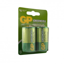 Батарейка солевая GP R20 1.5В GreenCell 13G-2CR2 20/120 (блистер 2 шт) 8481