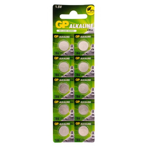 Батарейка алкалиновая GP LR43 1.5В 10 шт в блистере 2830