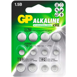 Батарейка алкалиновая GP LR44/LR66/LR54/LR41 набор 12 шт 1.5 В 13805