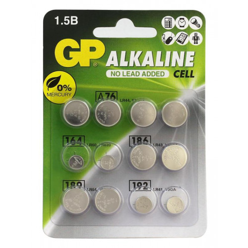 Набор алкалиновых батареек GP 3153 ACM01-CR12, 12 элементов 1.5 В, блистер