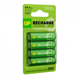 Аккумулятор GP AA/HR6 Recharge 1.2В 1000мА.ч 4шт 100AAHCV-2CRSBC4